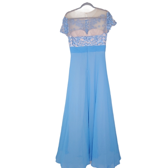 JS Collections Embroidered Illusion Bodice Gown - Picture 3 of 8